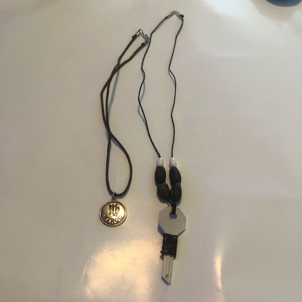 Virgo necklace and key necklace